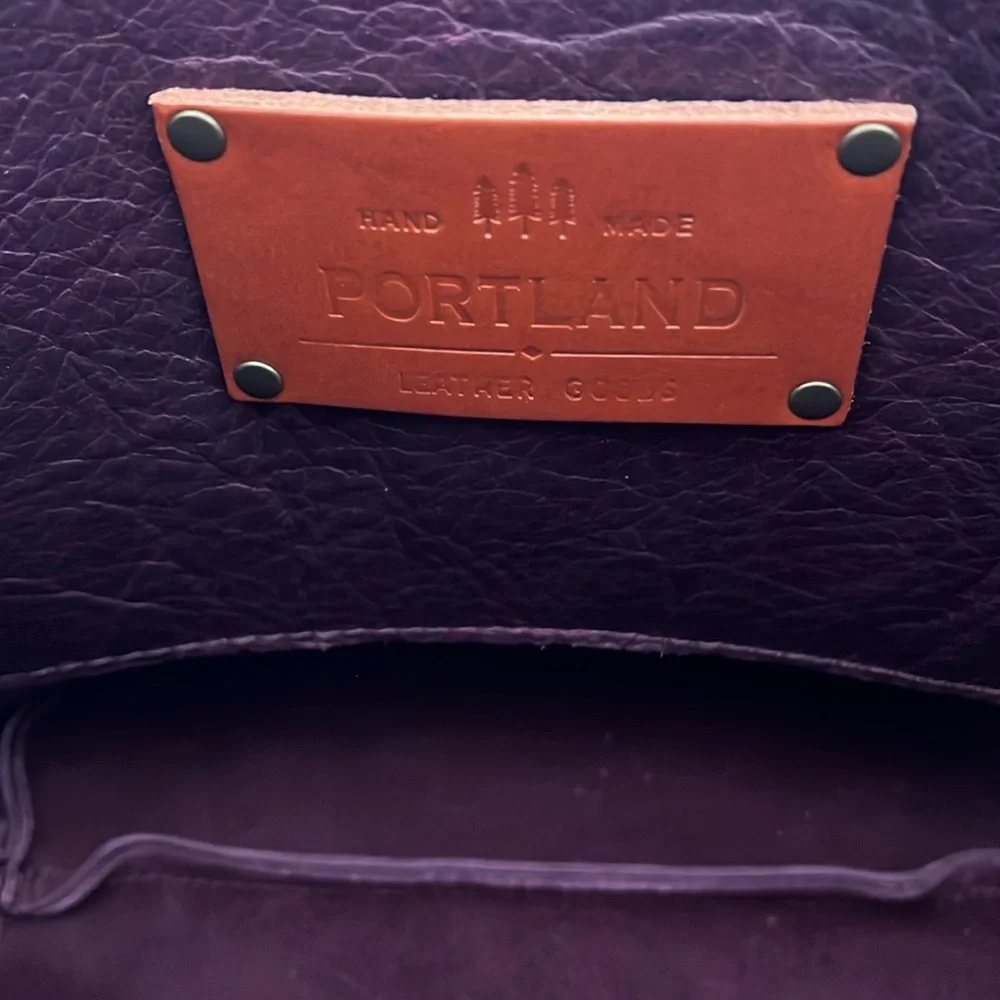 Portland Leather Purple Leather Tote Bag - Picture 11 of 11